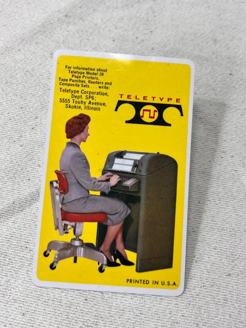 Teletype Corp Pocket Code Chart + Computing Science Engineering Playing Cards - Picture 3 of 4